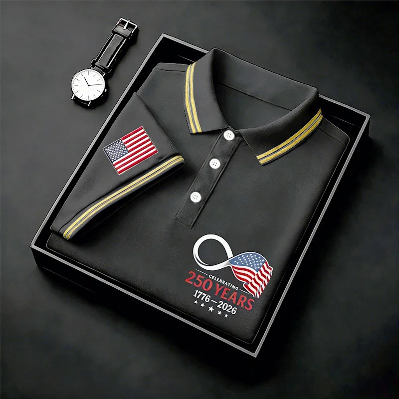 USA 250 Years Celebration Polo Shirt 1776 2026 Independence Day Shirt Fourth Of July Gift