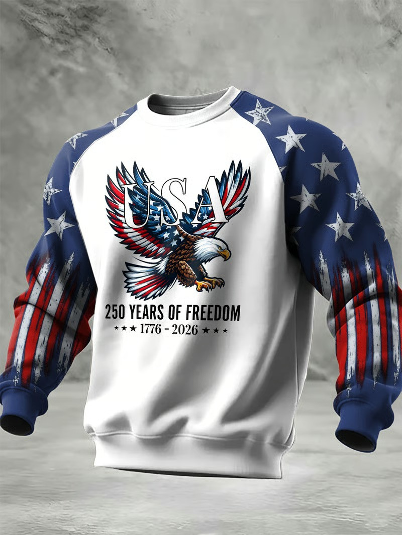 USA 250 Years Of Freedom 1776 2026 Bald Eagle Sweatshirt Patriotic Independence Day Gift For Dad USA 250 Years Of Freedom 1776 2026 Bald Eagle Sweatshirt Patriotic Independence Day Gift For Dad - Image 1