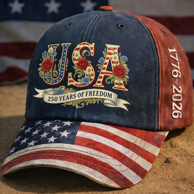 USA 250 Years Of Freedom 1776 2026 Hat Independence Day Baseball Cap Gift Idea USA 250 Years Of Freedom 1776 2026 Hat Independence Day Baseball Cap Gift Idea - Image 1
