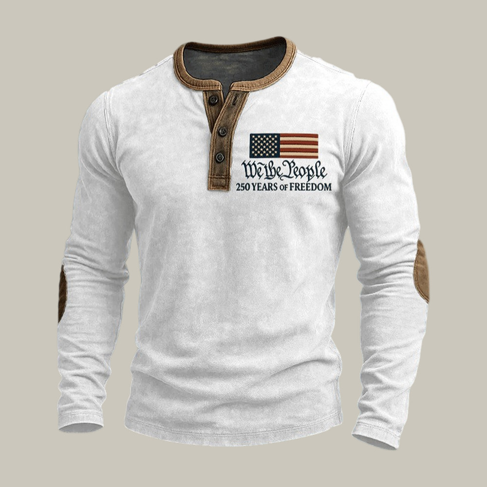 USA 250 Years Of Freedom Button Long Sleeve Shirt We The People Apparel USA 250 Years Of Freedom Button Long Sleeve Shirt We The People Apparel - Image 1