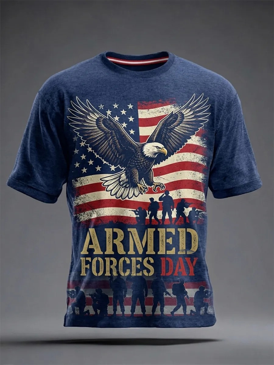 USA 250 Years Of Freedom T-Shirt Armed Forces Day Apparel Gifts For Patriotic Dad