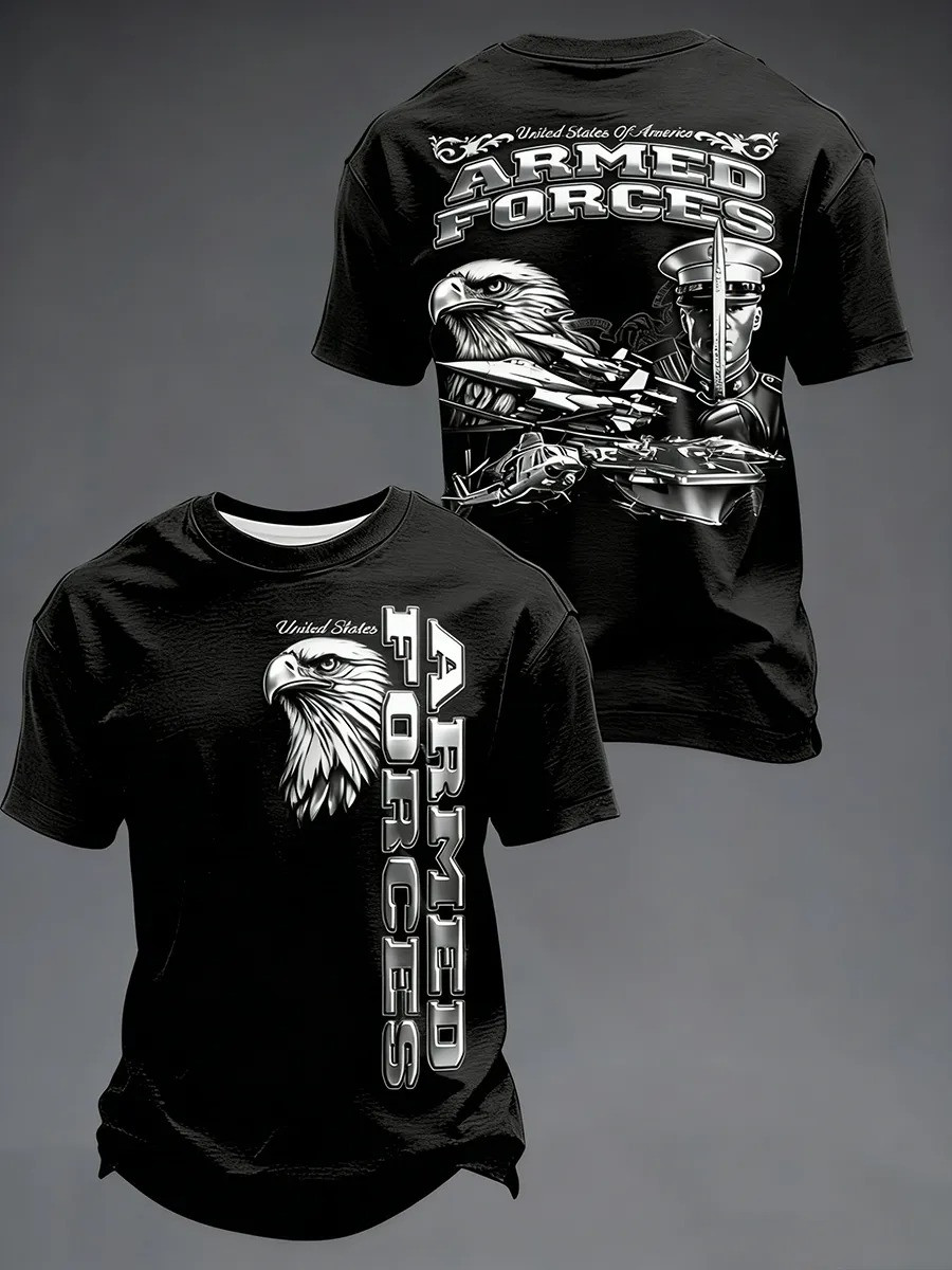 USA 250 Years Of Freedom T-Shirt Armed Forces Day Apparel Patriotic Presents