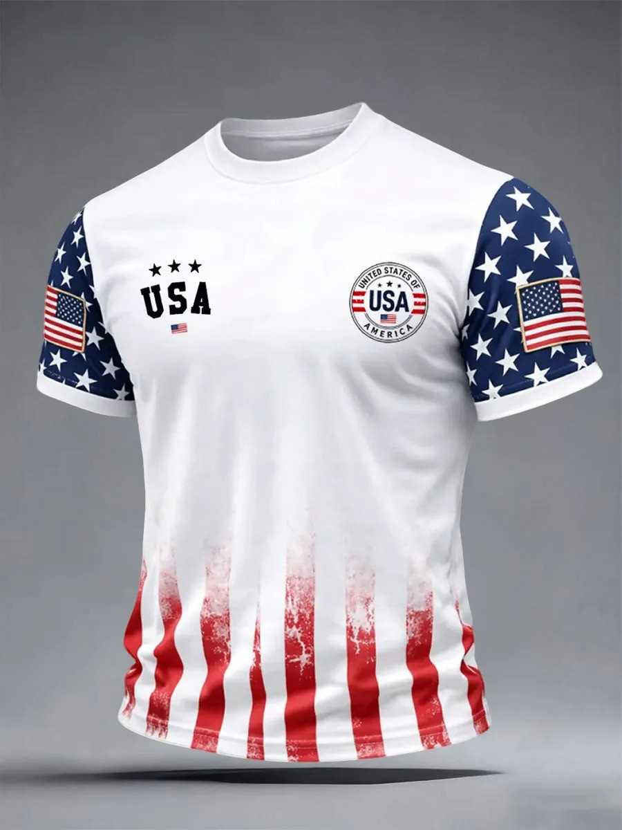 USA 250 Years Of Freedom T-Shirt Fourth Of July Clothes Patriotic Gifts For Men