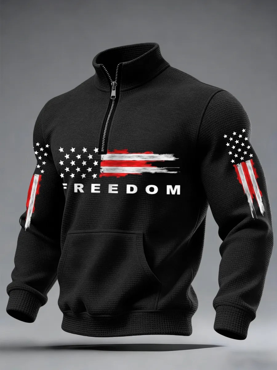 USA 250 Years Of Freedom Zip Sweatshirt Fourth Of July Clothes Gifts For Veterans