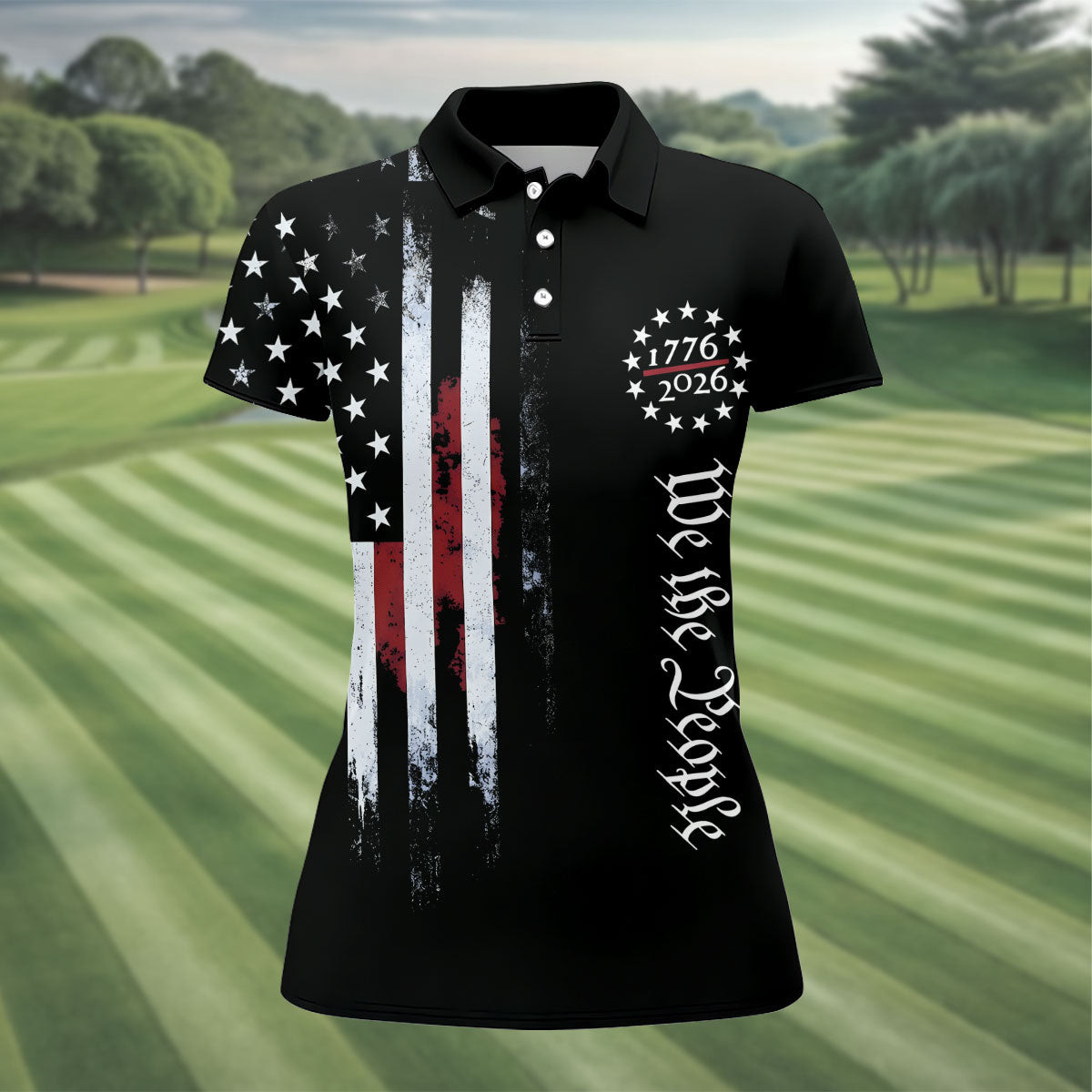 USA 250 Years Of Liberty Polo Shirt Women's Patriotic Apparel Gifts For Her