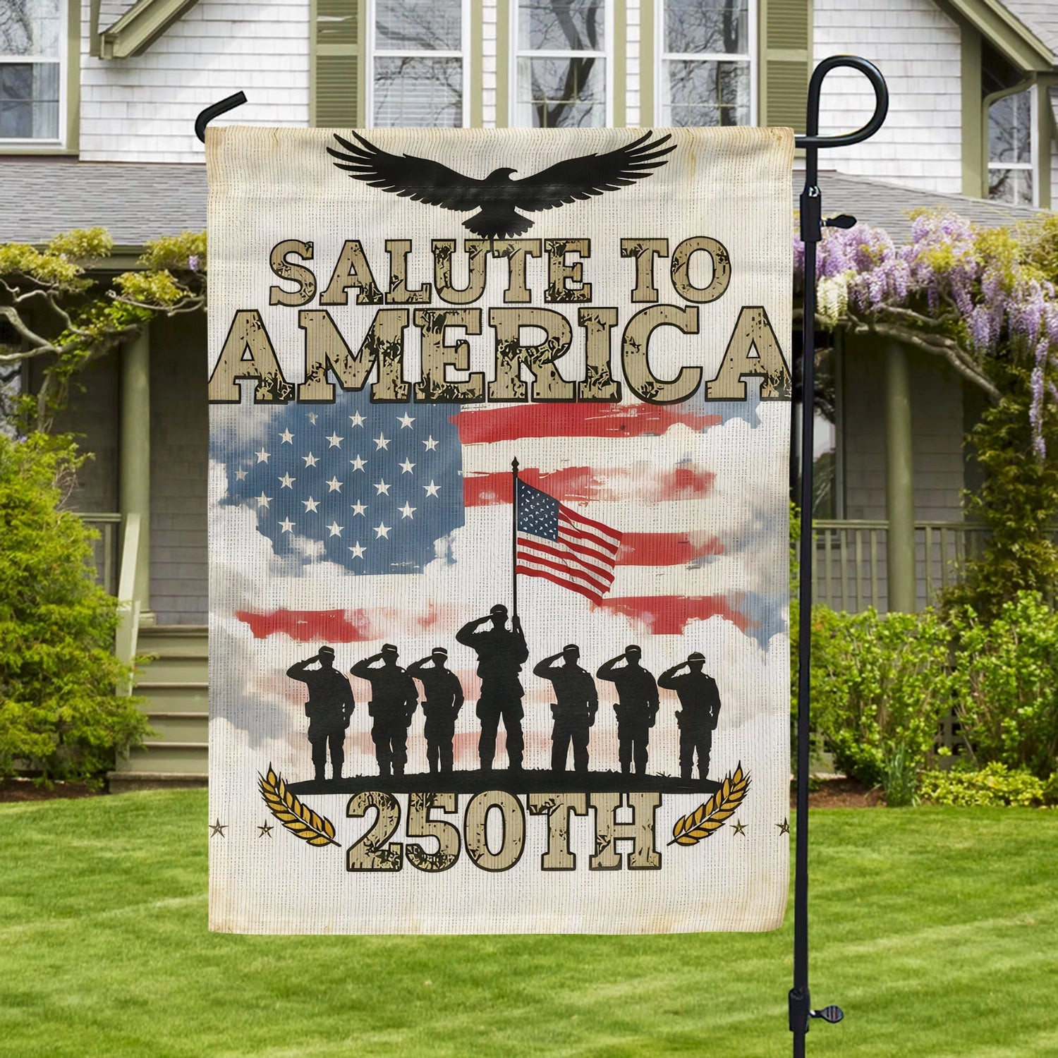 USA 250 Years Strong Flag 4Th Of July Outdoor Home Decorations
