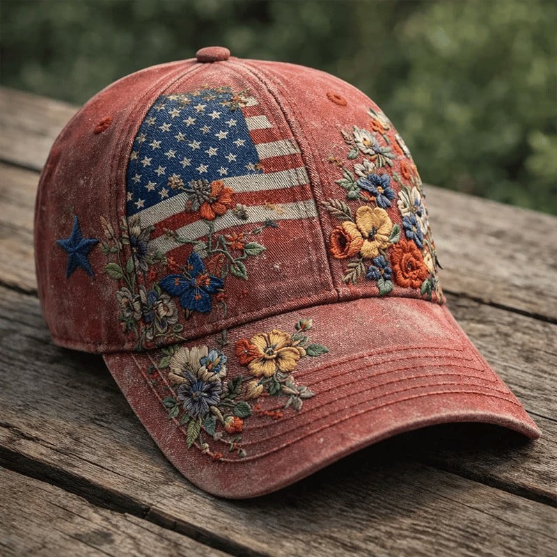 USA 250Th Anniversary 1776 2026 Floral Hat Independence Day Baseball Cap Gift For Dad