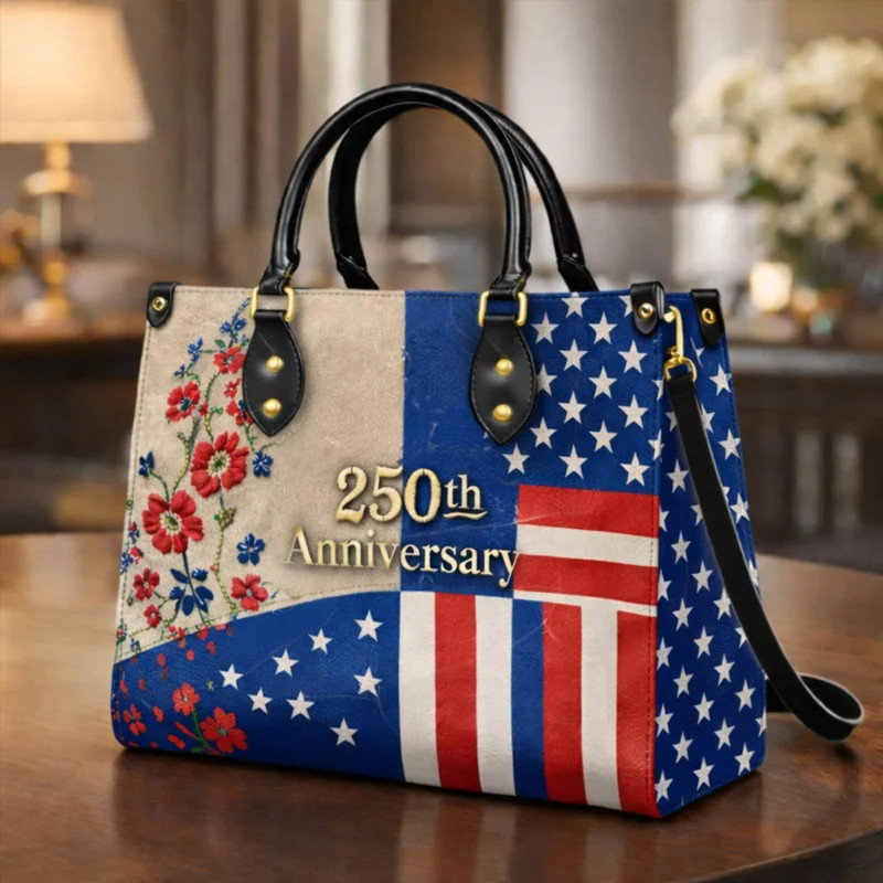 USA 250th Anniversary 1776 2026 Leather Bag America Land Of The Free Bag Gift For Her