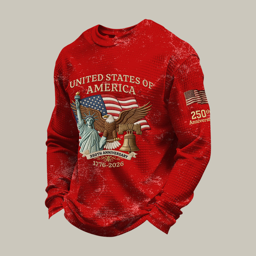USA 250Th Anniversary 1776 2026 Patriotic Eagle Long Sleeve Shirt Statue Of Liberty Apparel USA 250Th Anniversary 1776 2026 Patriotic Eagle Long Sleeve Shirt Statue Of Liberty Apparel - Image 1