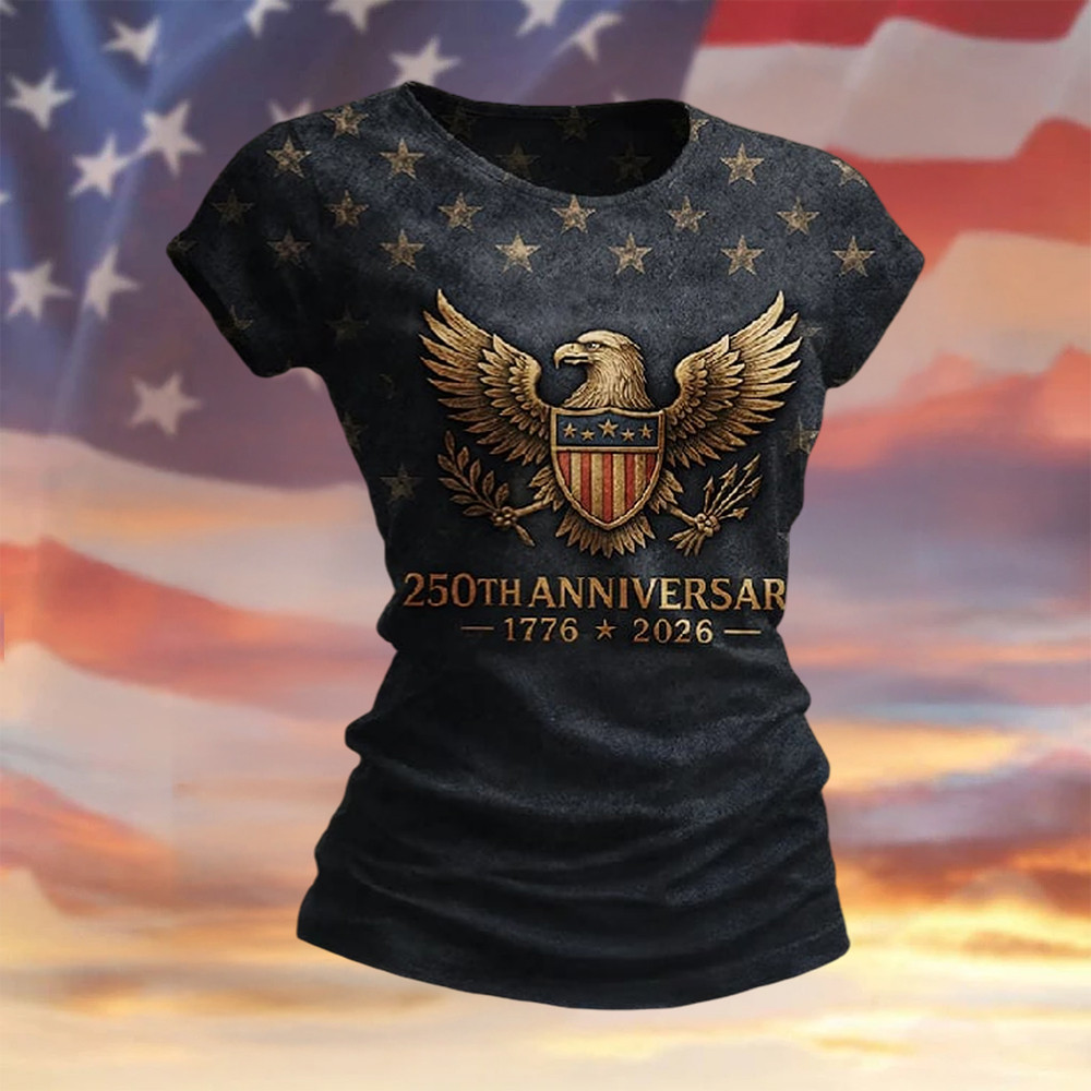 USA 250Th Anniversary 1776 2026 T-Shirt Independence Day 2026 Clothes Patriotic Gift