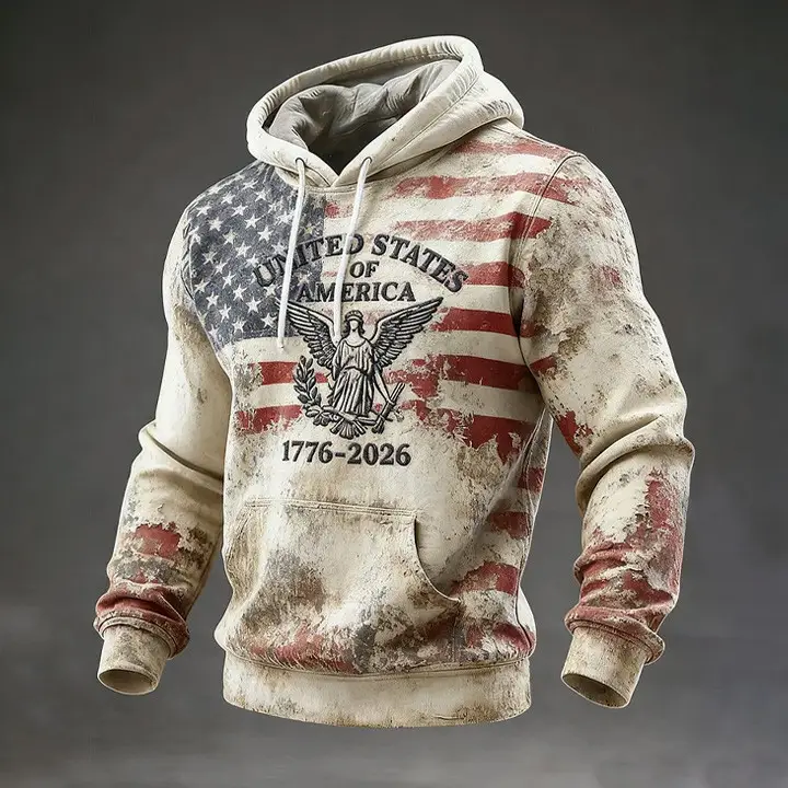 USA 250Th Anniversary 1776 2026 Vintage Hoodie Statue Of Liberty Apparel 4th Of July Merch