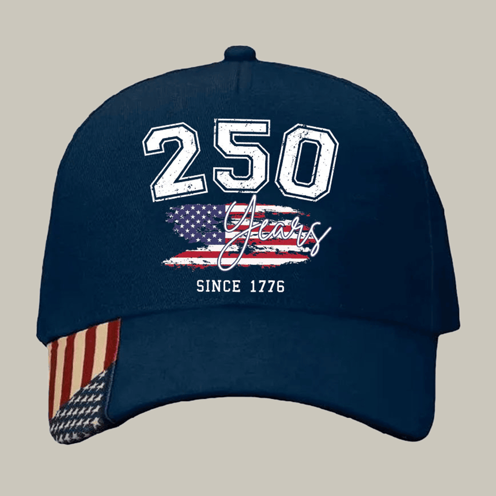 USA 250Th Anniversary American Flag Logo Hat Patriotic Merchandise Good Gifts For Husband