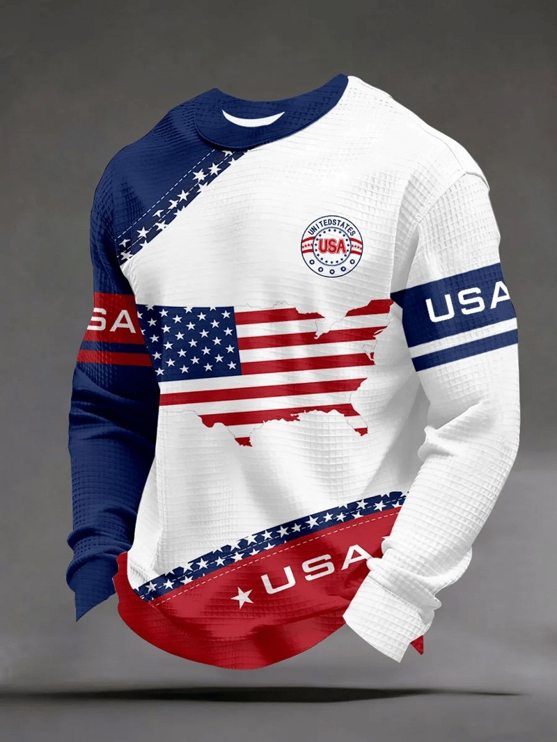 USA 250th Anniversary Baseball Sweatshirt 1776 2026 Red White Blue Apparel Gift For Men