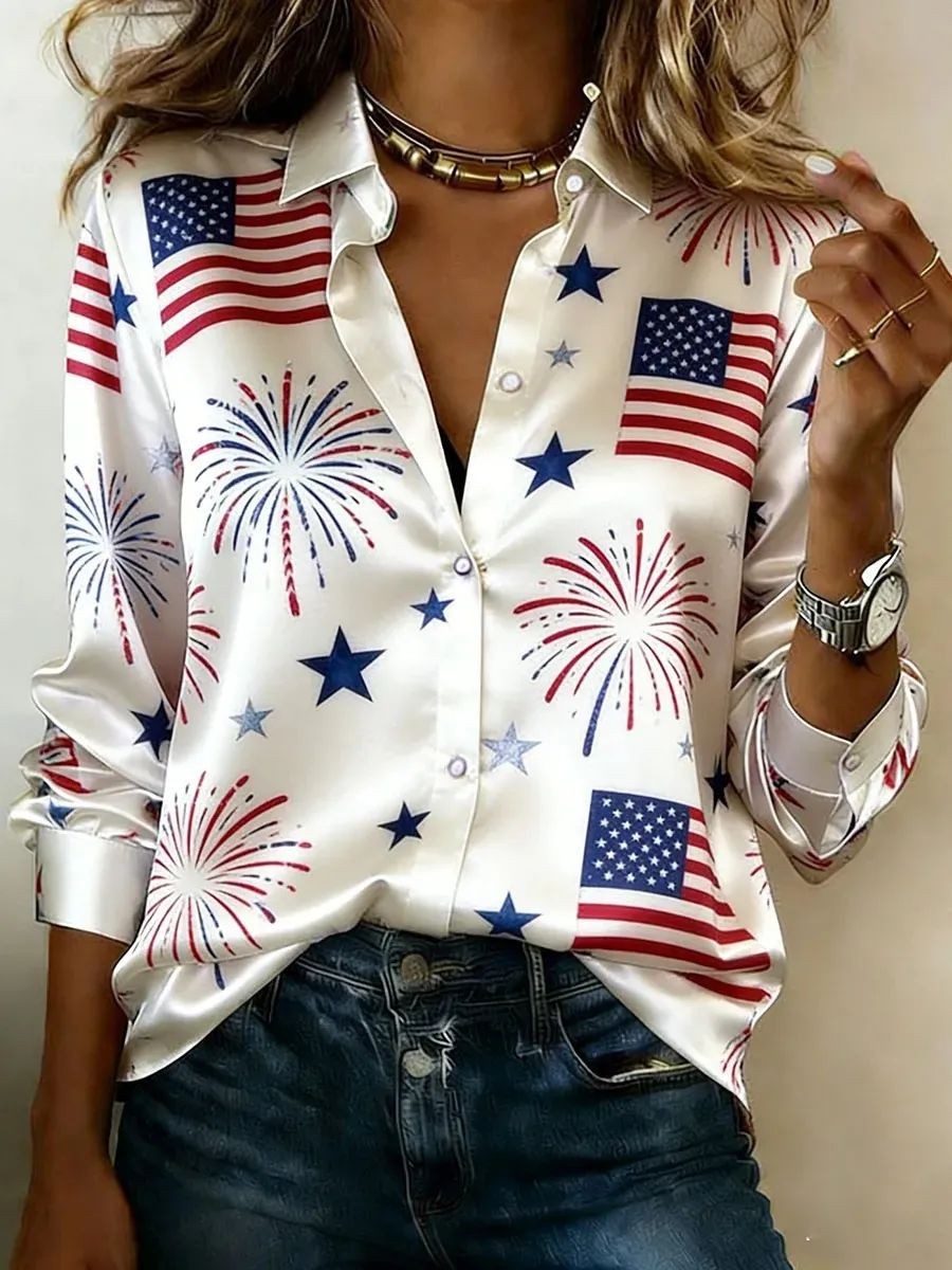 USA 250Th Anniversary Button Up Long Sleeve Shirt 4Th Of July Apparel Gifts For Friends