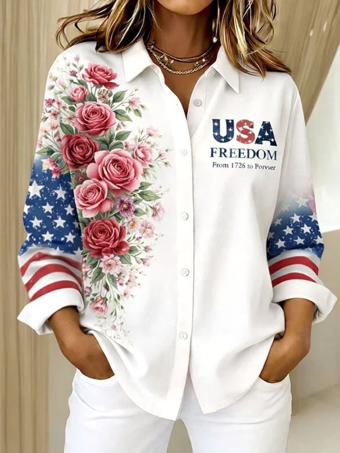 USA 250th Anniversary Button Up Long Sleeve Shirt Freedom 1776 2026 Apparel Commemorative Gift Ideas