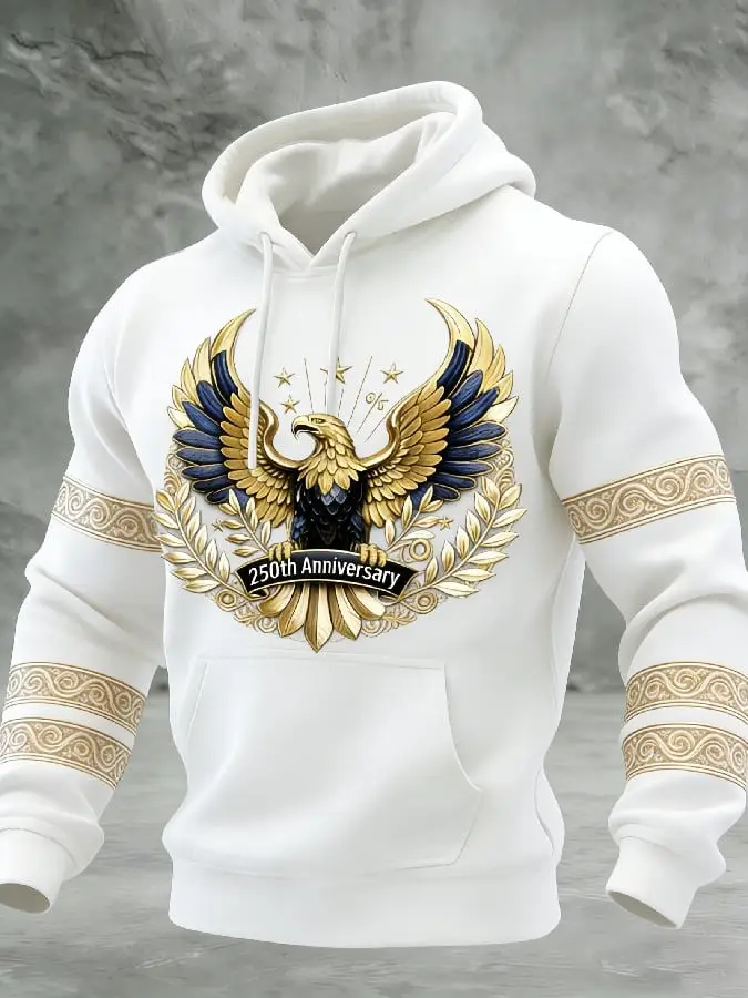 USA 250th Anniversary Eagle Hoodie 1776 2026 Patriotic American Pullover Gift For Boyfriend