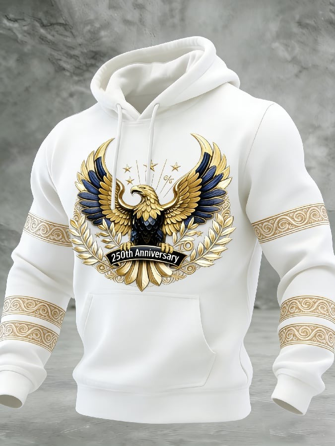 USA 250th Anniversary Eagle Hoodie 1776 2026 Patriotic American Pullover Gift For Boyfriend