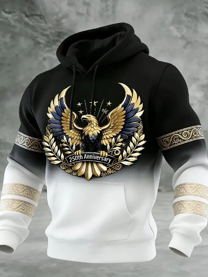USA 250th Anniversary Eagle Hoodie 1776 2026 Patriotic American Pullover Gift For Men