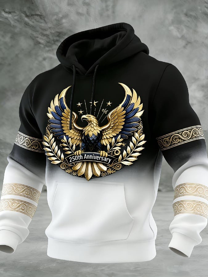 USA 250th Anniversary Eagle Hoodie 1776 2026 Patriotic American Pullover Gift For Men USA 250th Anniversary Eagle Hoodie 1776 2026 Patriotic American Pullover Gift For Men - Image 1