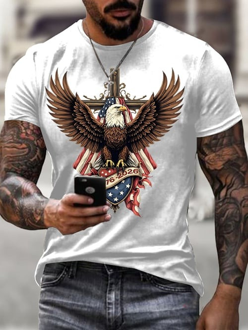 USA 250th Anniversary Eagle T-Shirt 1776 2026 Patriotic American Flag Apparel Gift For Him