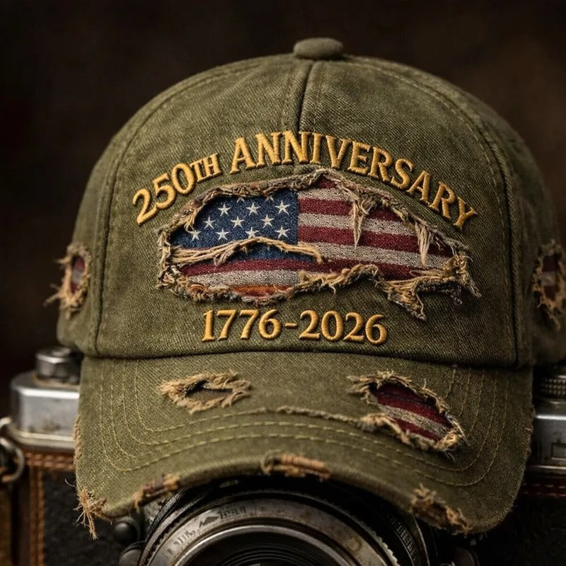 USA 250th Anniversary Hat 1776 2026 American Flag Baseball Cap Patriotic Merch 4th Of July Gift