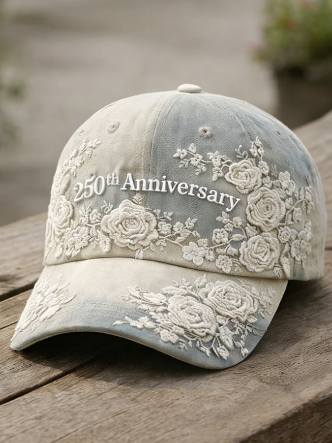 USA 250th Anniversary Hat Floral Patriotic Baseball Cap Independence Day Gifts For Mom