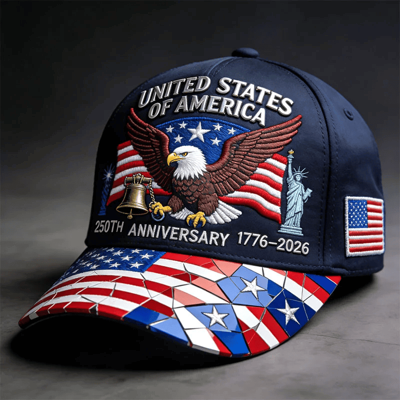 USA 250th Anniversary Hat United States of America Patriotic Cap Gift for Dad