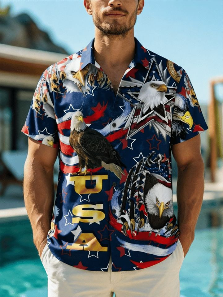 USA 250Th Anniversary Hawaiian Shirt America Land Of The Free Apparel Presents For Brother USA 250Th Anniversary Hawaiian Shirt America Land Of The Free Apparel Presents For Brother - Image 1