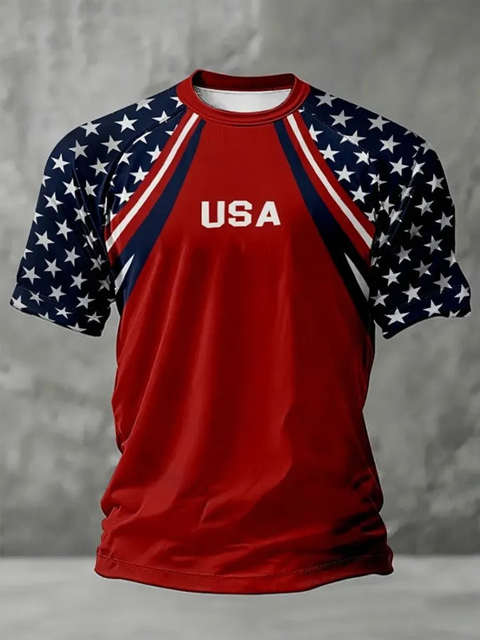 USA 250th Anniversary Merch Shirt 1776 2026 American Flag Print Fourth of July Gift