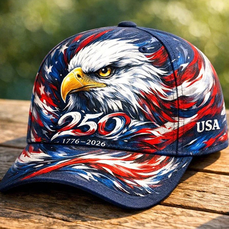 USA 250th Anniversary Patriotic Eagle 1776 2026 Hat Independence Day Merch 4th Of July Gift USA 250th Anniversary Patriotic Eagle 1776 2026 Hat Independence Day Merch 4th Of July Gift - Image 1