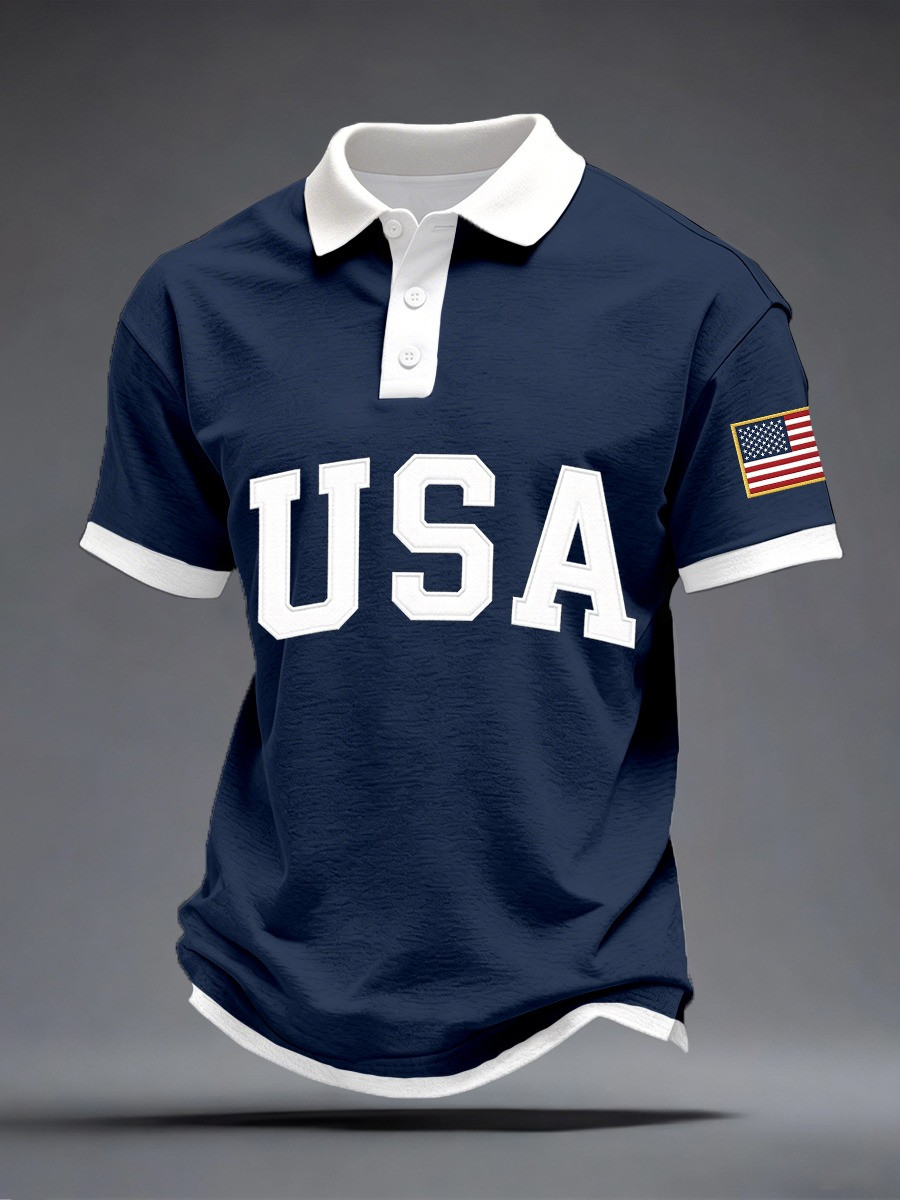 USA 250Th Anniversary Polo Shirt America Flag Apparel Patriotic Themed Gifts
