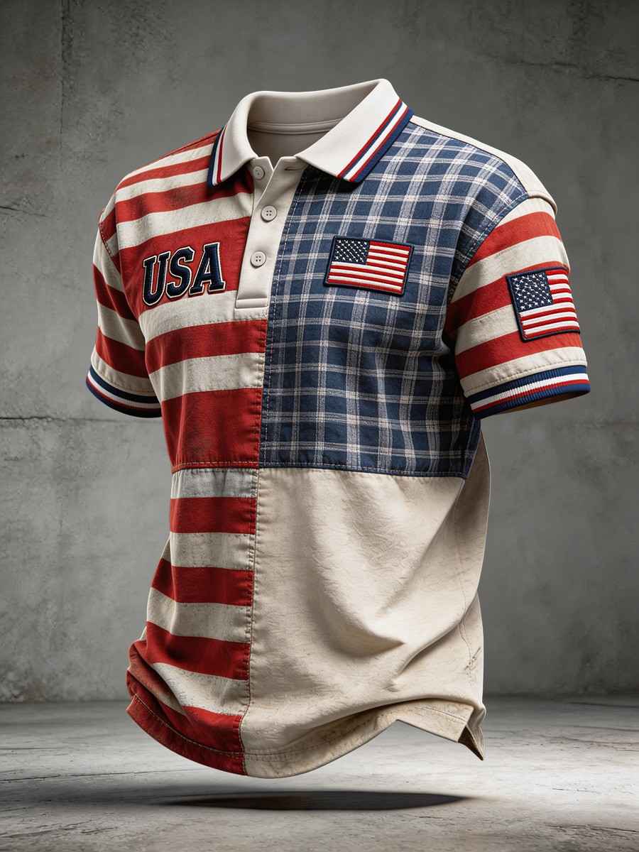 USA 250Th Anniversary Polo Shirt USA Flag 1776 2026 Merch Apparel Patriotic Themed Gifts