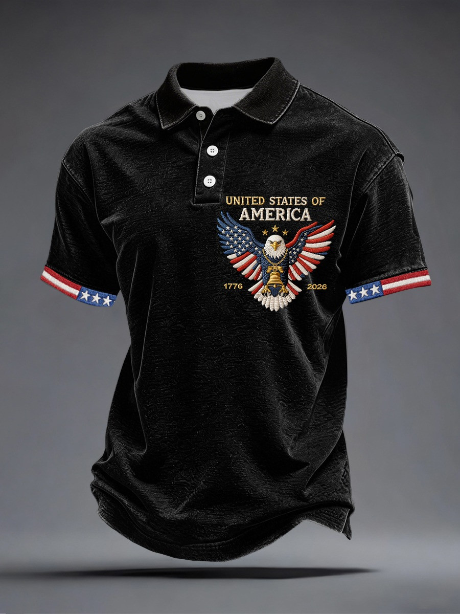USA 250Th Anniversary Polo Shirt USA Flag 1776 2026 Merch Patriotic Gifts For Son