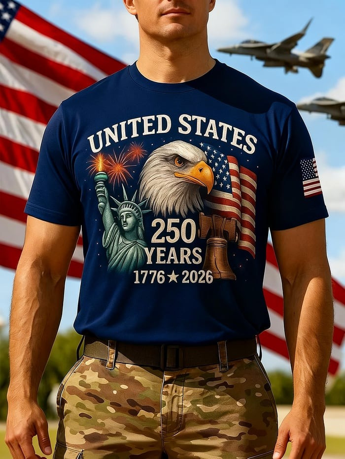 USA 250th Anniversary Shirt US Veteran Army Merch 4th of July Gift for Dad