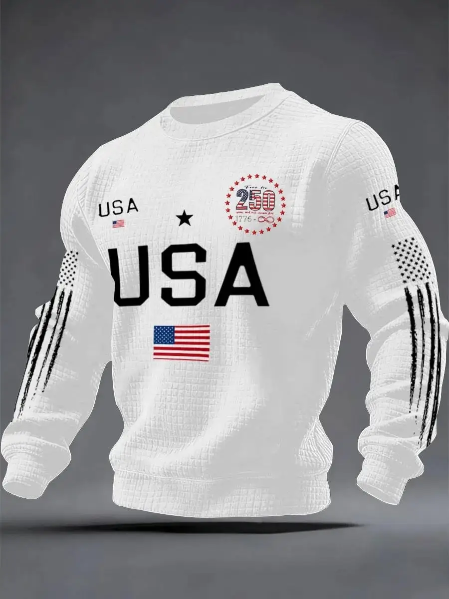 USA 250th Anniversary Sweatshirt Mens Celebrating 1776 2026 Independence Day Gift USA 250th Anniversary Sweatshirt Mens Celebrating 1776 2026 Independence Day Gift - Image 1