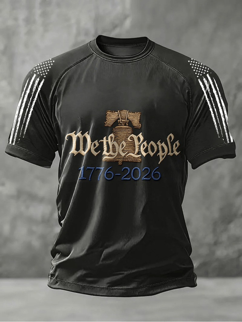 USA 250th Anniversary T-Shirt Liberty Bell We The People 1776 2026 Shirt Patriotic Apparel Men's