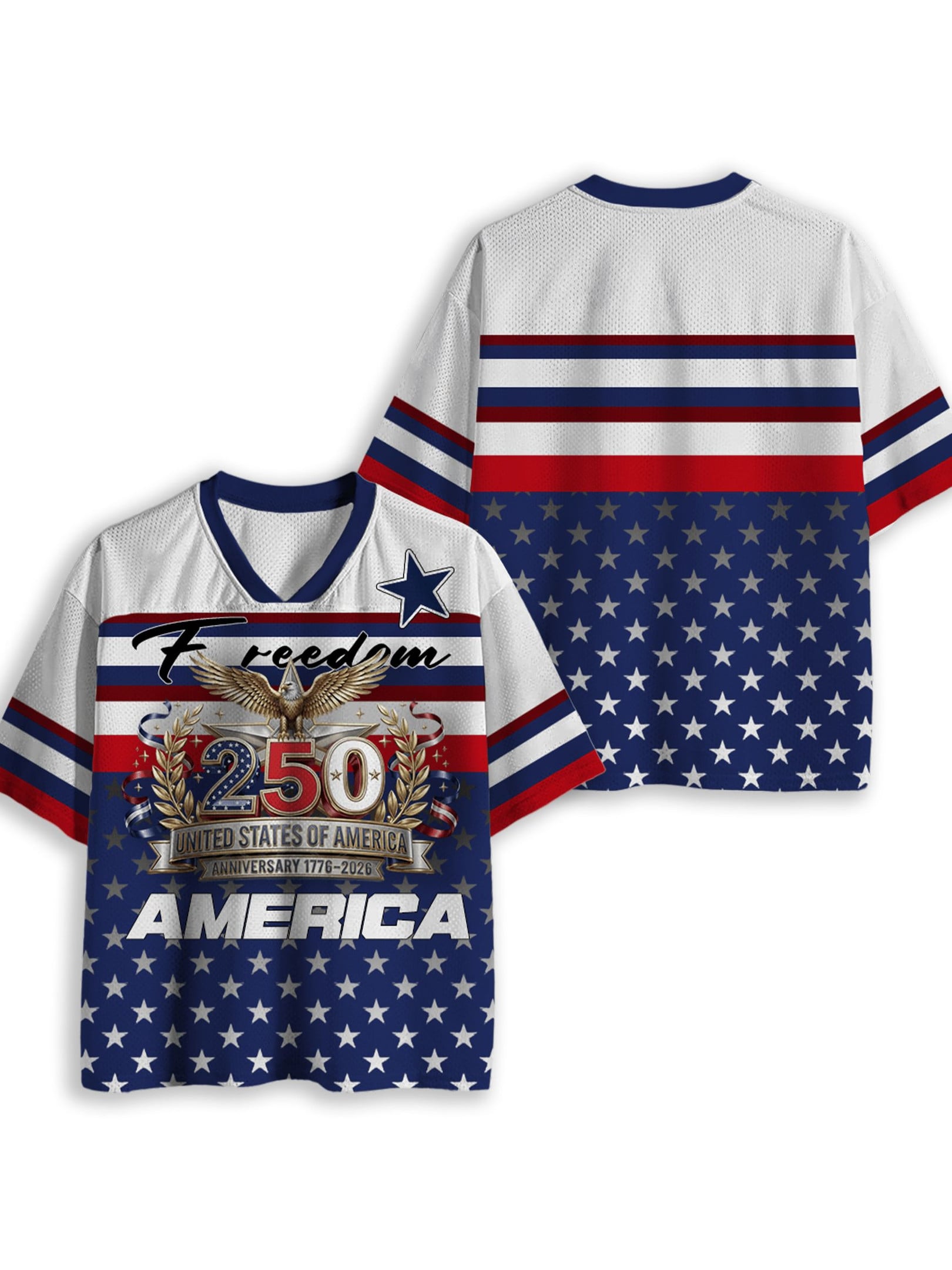 USA 250Th Anniversary V-Neck Jersey 1776-2026 Semiquincentennial Clothes Best Gifts For Mom