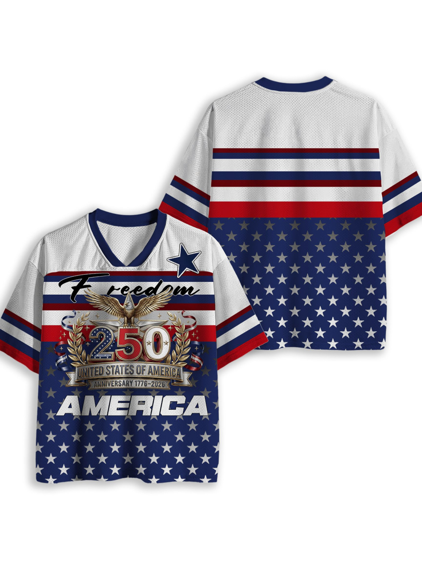 USA 250Th Anniversary V-Neck Jersey 1776-2026 Semiquincentennial Clothes Best Gifts For Mom