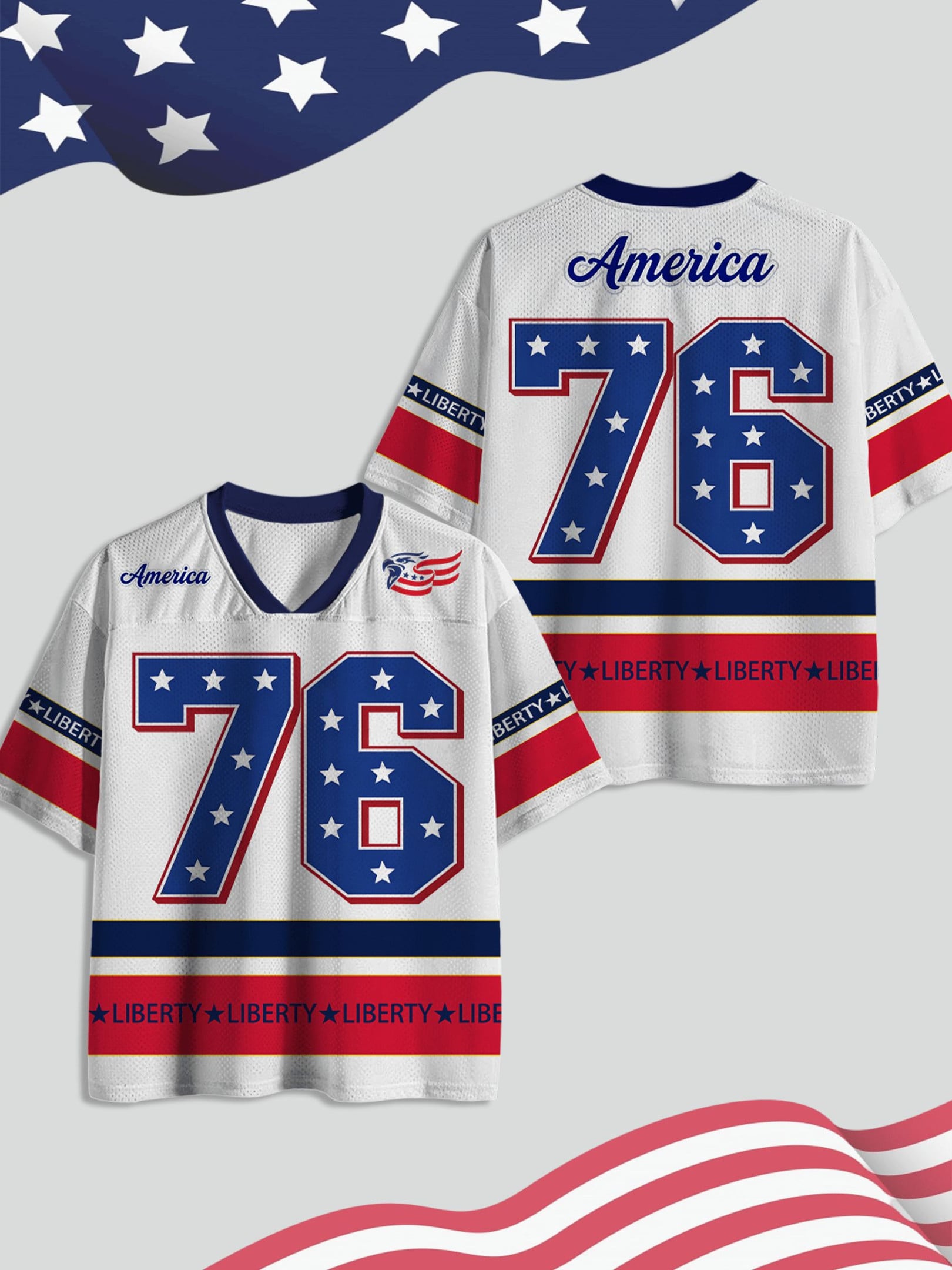 USA 250Th Anniversary V-Neck Jersey USA 250 Years Of Defending Liberty Presents For Wife