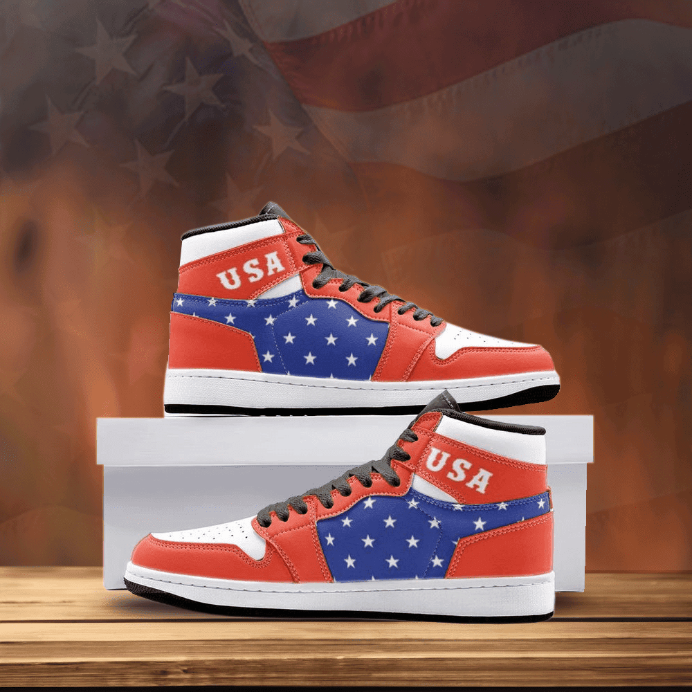 USA American Flag Shoes Patriotic Sneakers Patriots Merchandise Gifts For Him Her