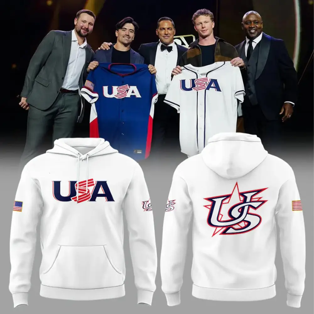 USA Baseball 2026 World Baseball Classic Hoodie WBC Clothing Team USA Gift