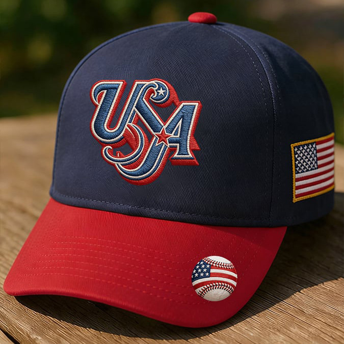USA Baseball American Flag Hat 2026 World Baseball Classic Merch Fan Gear USA Baseball American Flag Hat 2026 World Baseball Classic Merch Fan Gear - Image 1