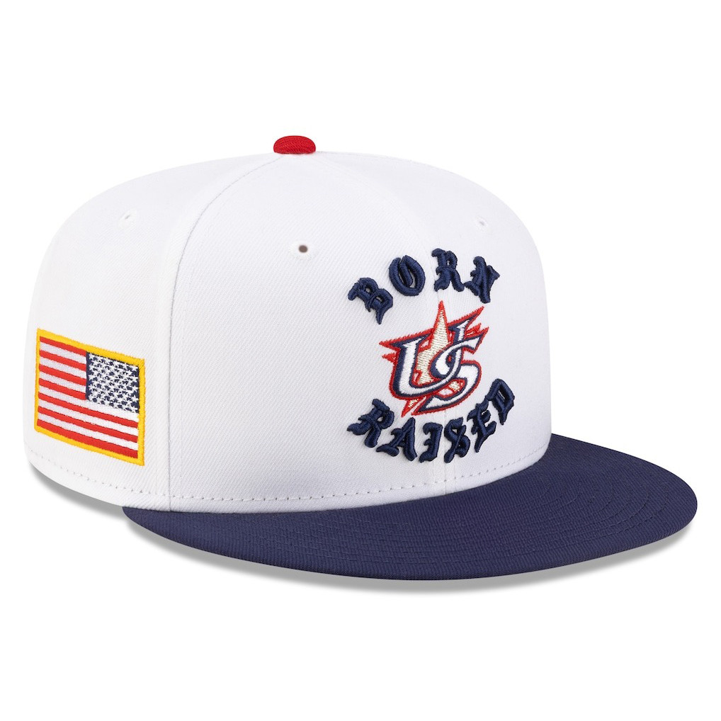 USA Baseball Born x Raised Snapback Hat 2026 World Baseball Classic Ball Cap Gift