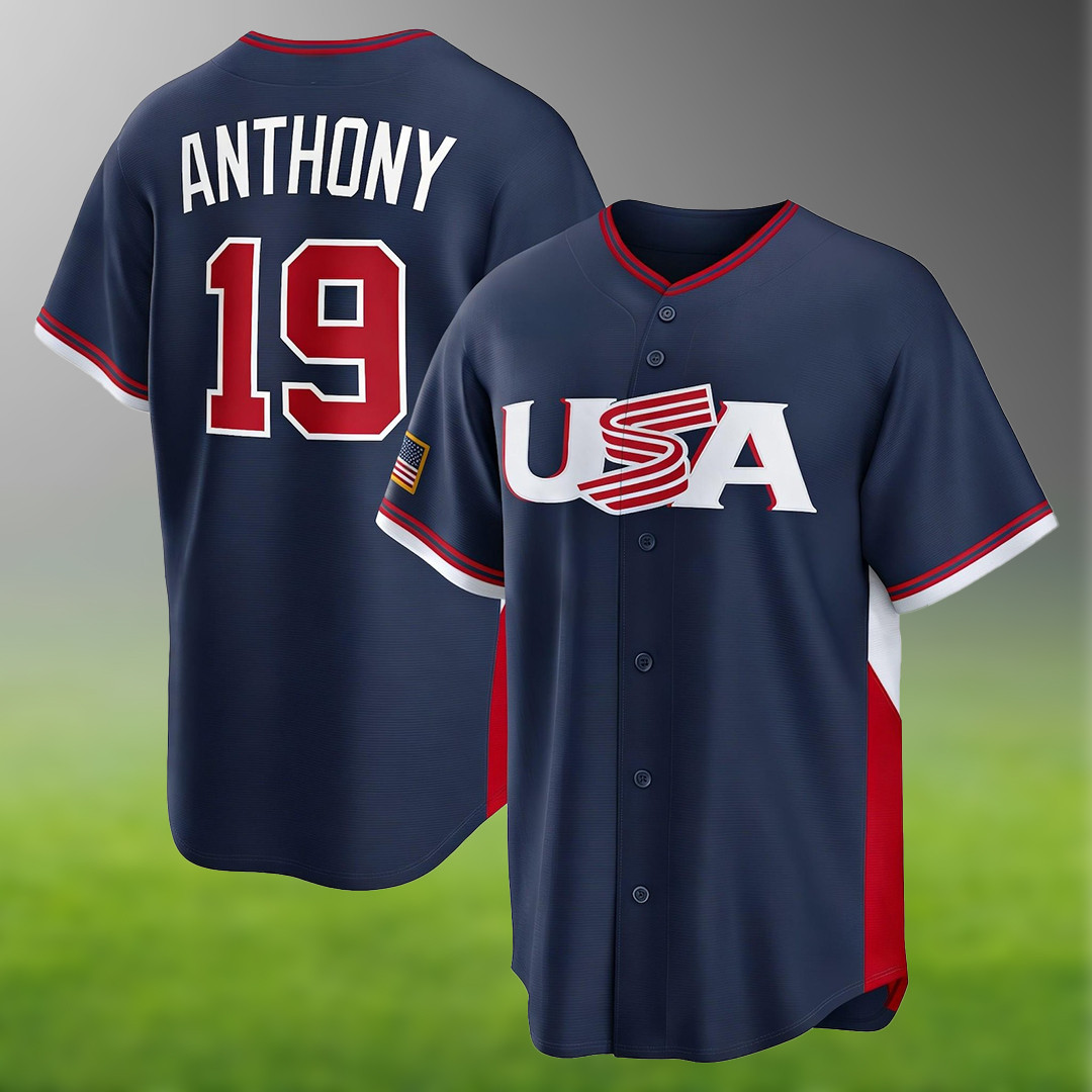 USA Baseball Brice Turang Jersey Navy 2026 World Baseball Classic Clothes