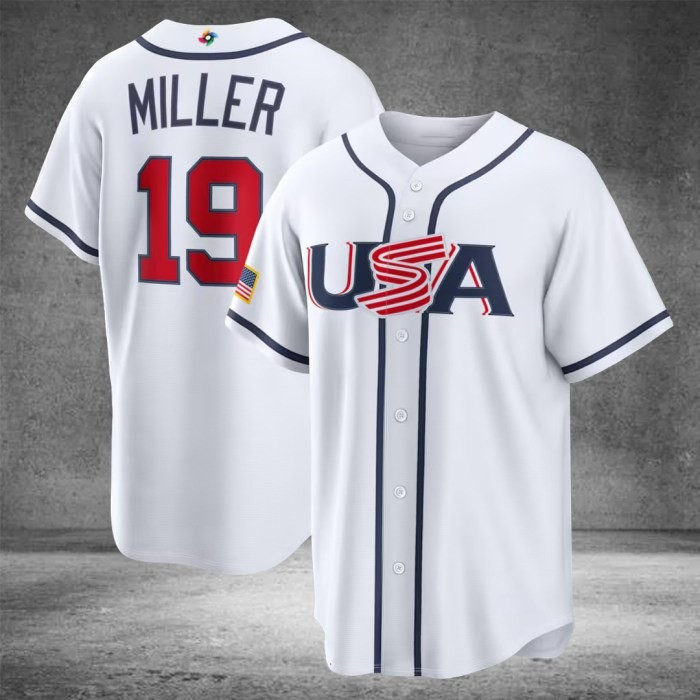 USA Baseball Mason Miller #19 2026 World Baseball Classic Home Stadium Jersey