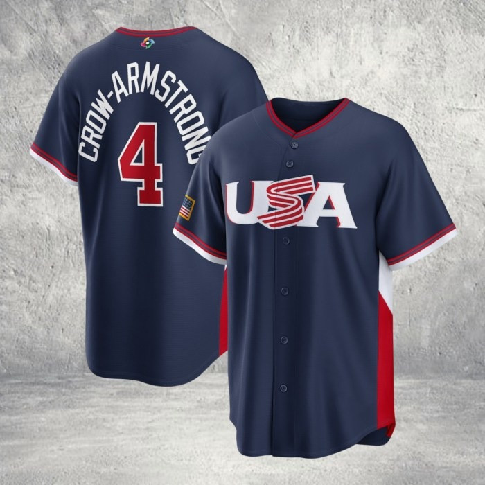 USA Baseball Pete Crow-Armstrong 2026 Jersey WBC 2026 Clothes Game Day Outfit