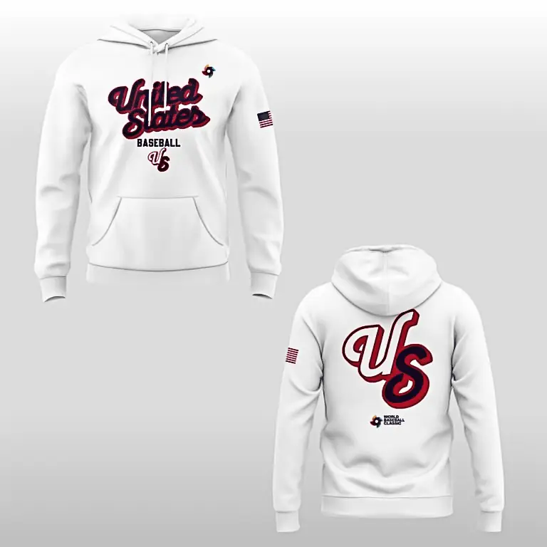 USA Baseball Team Hoodie World Baseball Classic Hoodie Game Day Clothing Baseball Fans Gifts