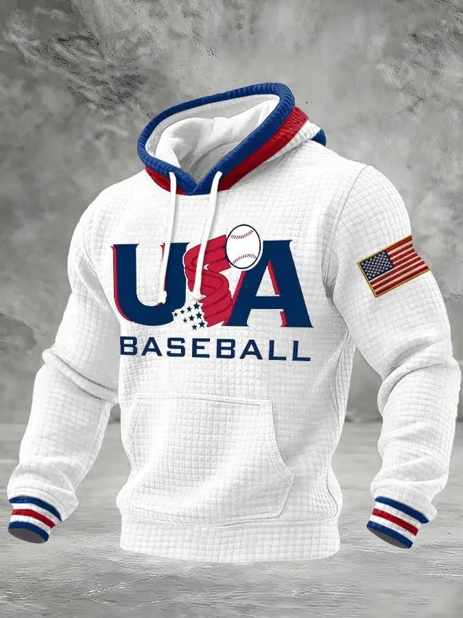 USA Baseball Waffle Hoodie Men's World Baseball Classic Merch 2026 Team USA Baseball Merch