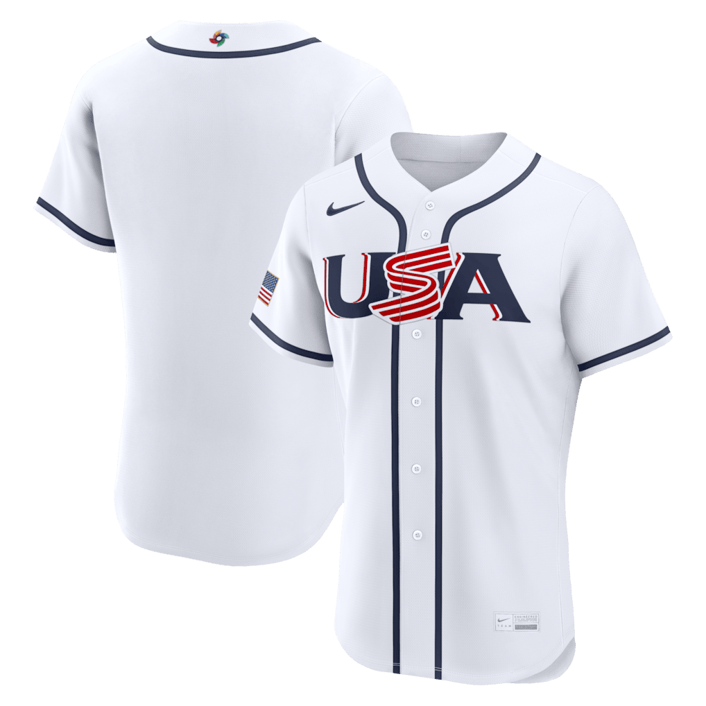 USA Baseball White 2026 World Baseball Classic Home Authentic Jersey Team USA WBC 2026 Gear