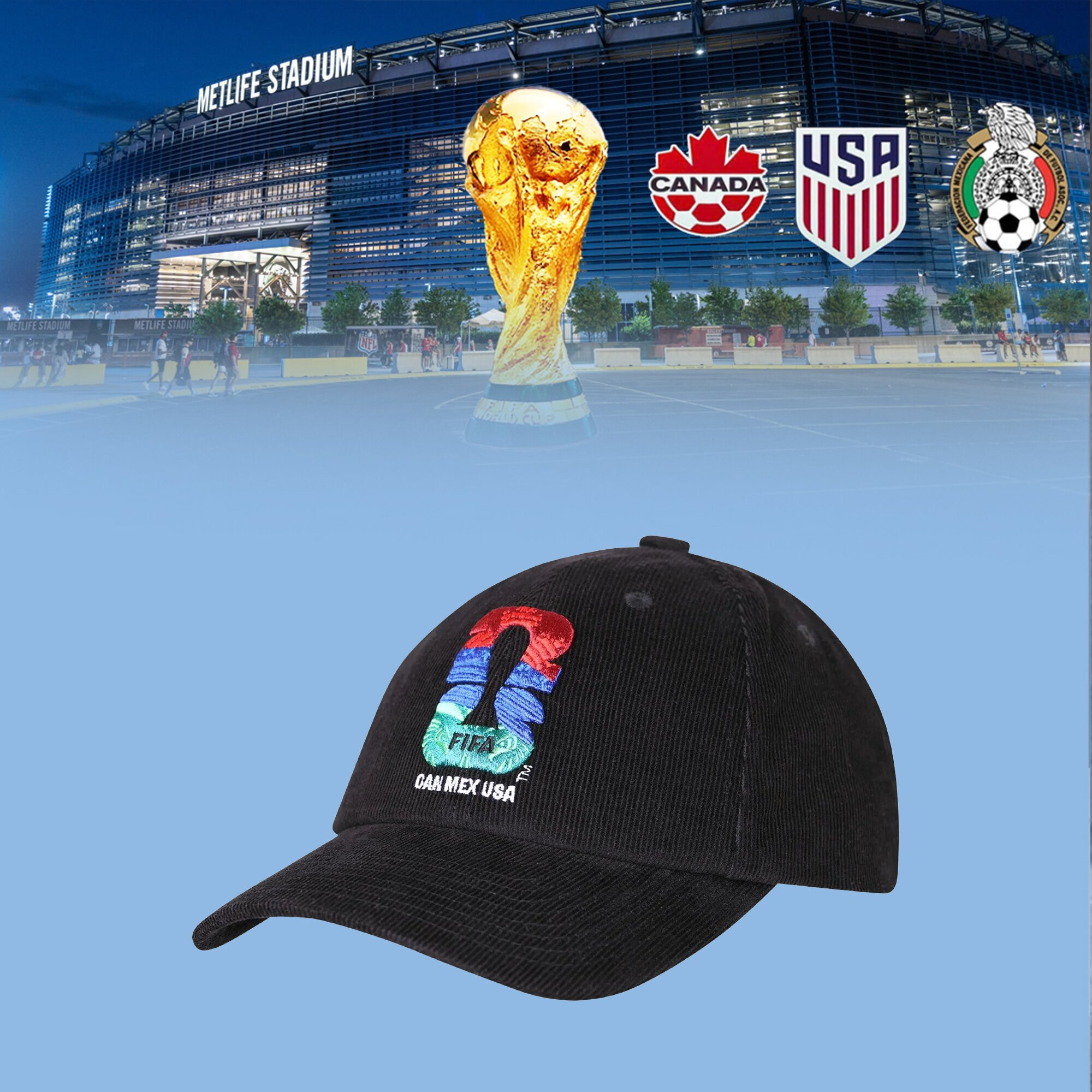 USA Canada Mexico Soccer Dad Hat FIFA World Cup 2026 Baseball Cap Gift Ideas For Dad USA Canada Mexico Soccer Dad Hat FIFA World Cup 2026 Baseball Cap Gift Ideas For Dad - Image 1